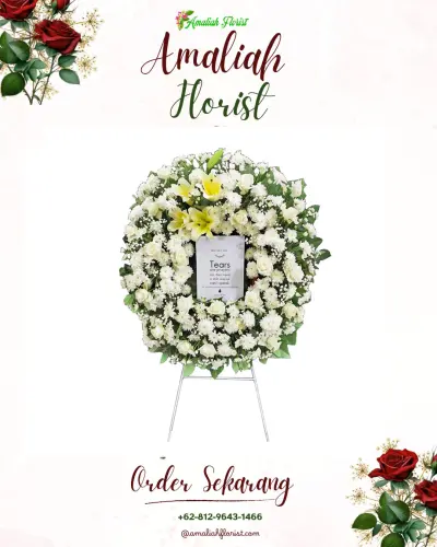 Krans Bunga Duka Cita di Pegambiran